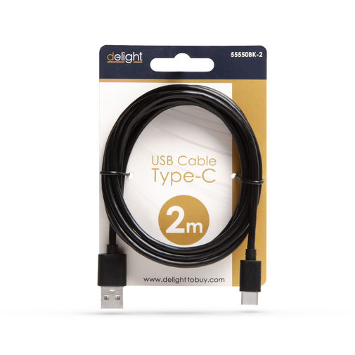 55550BK-2 • Adatkábel - USB Type-C - fekete - 2 m