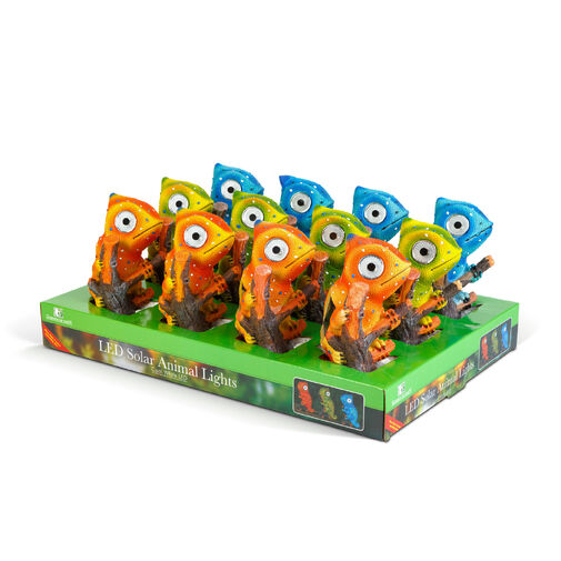 11424 • LED-es szolár állatfigura - kaméleon - 2 x melegfehér LED - 3 féle