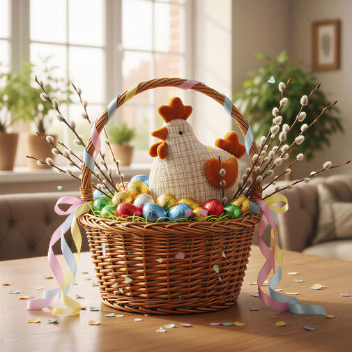 11568 • Textil dekoráció - tyúkanyó - 18 cm