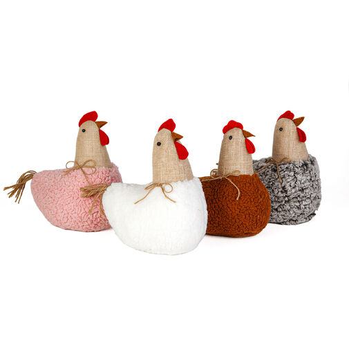 11569 • Textil dekoráció - tyúkanyó - 21 x 18 x 11 cm - 4 féle