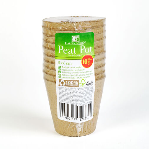 11986 • Palántanevelő cserép - Ø8 cm - kerek, papír - 10 db / csomag