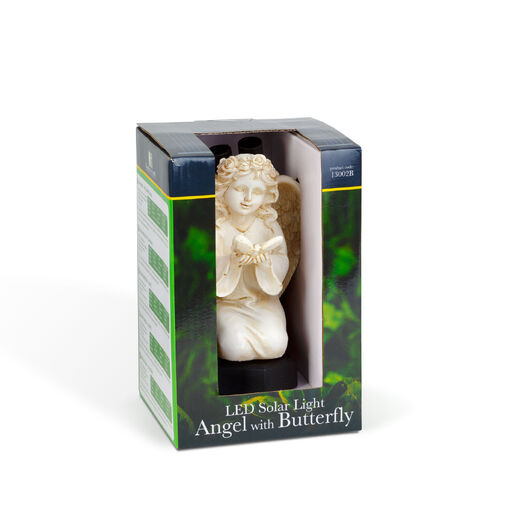 13002B • Szolár angyalka - pillangó - 1 melegfehér LED - műgyanta - 42 x 11 x 6,5 cm