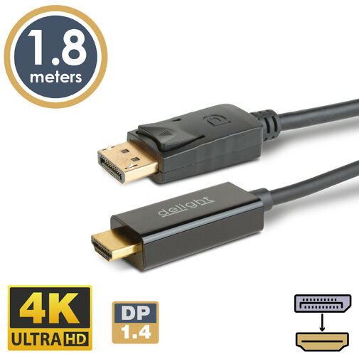 20334 • DisplayPort - HDMI kábel - 1.4 - 4K - 1,8 m