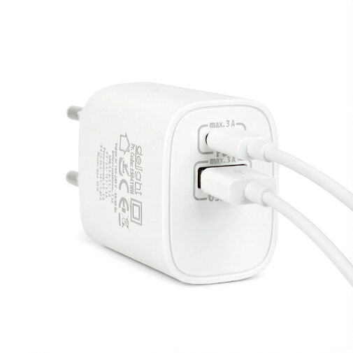 55041WH • Hálózati Adapter USB + Type-C PD20W gyorstöltéssel - fehér