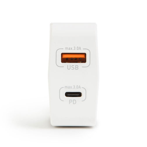 55044WH • Hálózati Adapter USB + Type-C PD18W gyorstöltéssel - fehér