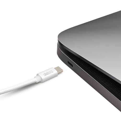 55555WH-1 • Notebook töltőkábel - adatkábel - Type-C / Type-C - fehér - 1 m - 5 A - 240 W