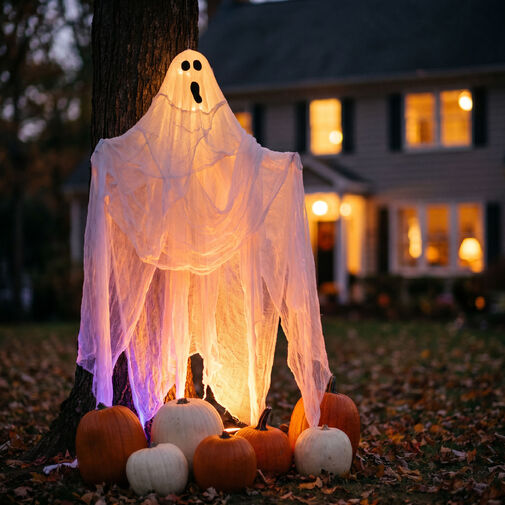 56639 • Halloween dekoráció - szellem fátyol - 2,15 x 1,52 m - fehér