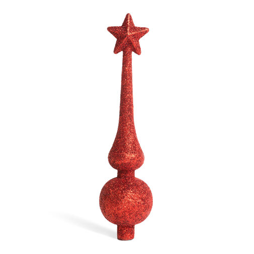 58062C • Karácsonyfa csúcsdísz - 18,5 cm - piros