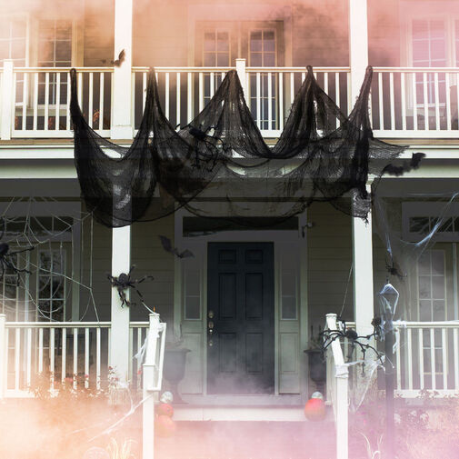 58144 • Halloween-i fekete géz függöny - poliészter - 76 x 210 cm