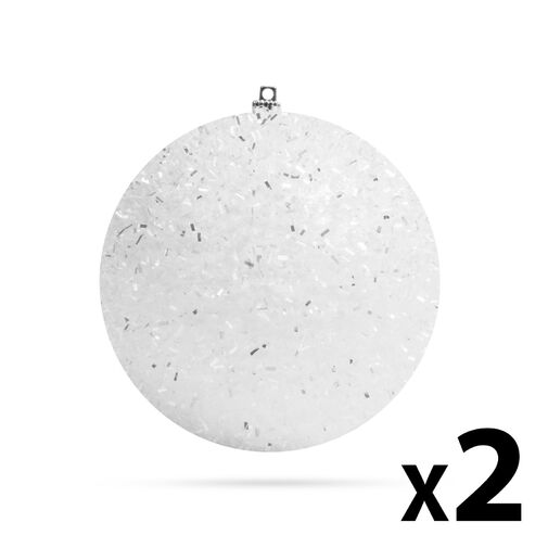 58221D • Dekor hógömb - akasztható - 10 cm - 2 db / csomag