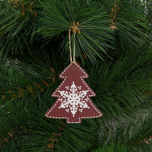 58247G • Karácsonyfadísz - fenyőfa - akasztható - 8,5 x 9,2 cm