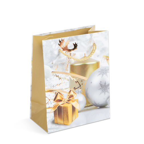 58299 • Karácsonyi ajándéktasak - papír - 114 x 64 x 146 mm - 4 féle / csomag - 12 db / csomag