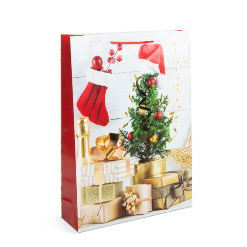 58300 • Karácsonyi ajándéktasak - papír - 330 x 102 x 457 mm - 4 féle / csomag - 12 db / csomag