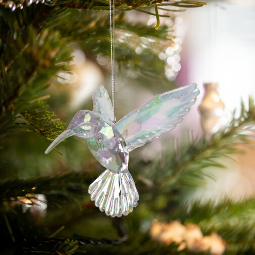 58521 • Karácsonyi dísz - irizáló, akril kolibri - 95 x 100 x 65 mm