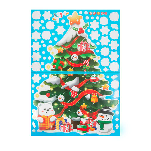 58533 • Karácsonyi matrica szett - karácsonyfa - 62 x 70 cm