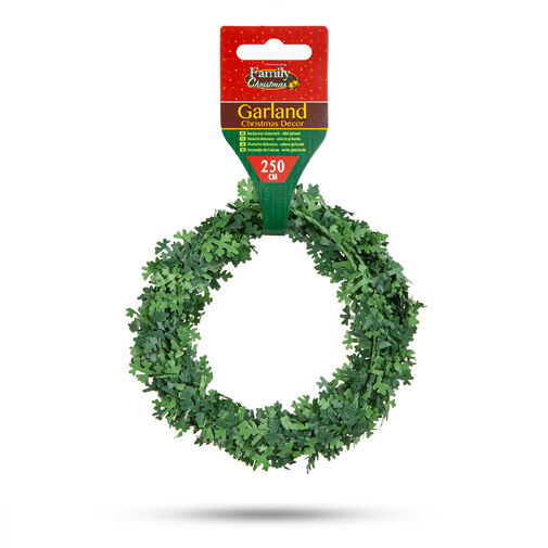 58559B • Karácsonyi dekoráció - zöld girland - 2,5 m
