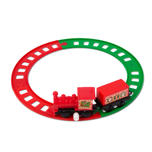 58564 • Karácsonyi kisvasút - felhúzható - piros / zöld - 20 cm