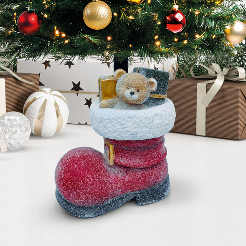 58594 • Karácsonyfatalp - csizma - műkő - 35,5 x 22,4 x 45,5 cm