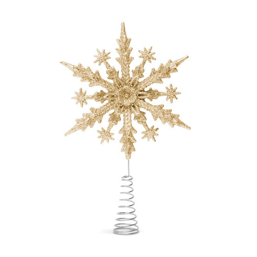 58678C • Karácsonyfa csúcsdísz - hópehely alakú - 22 x 15 cm - arany