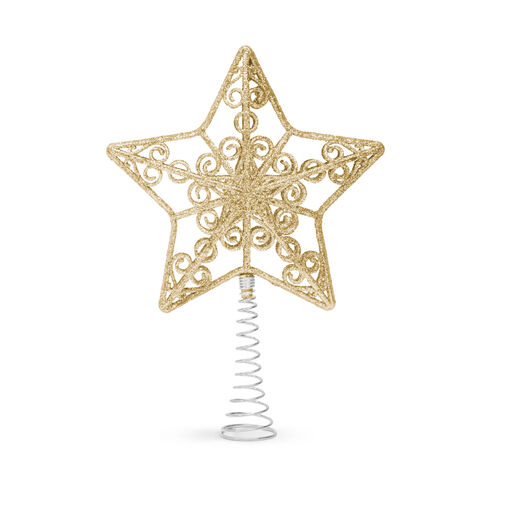 58679C • Karácsonyfa csúcsdísz - csillag alakú - 20 x 15 cm - arany