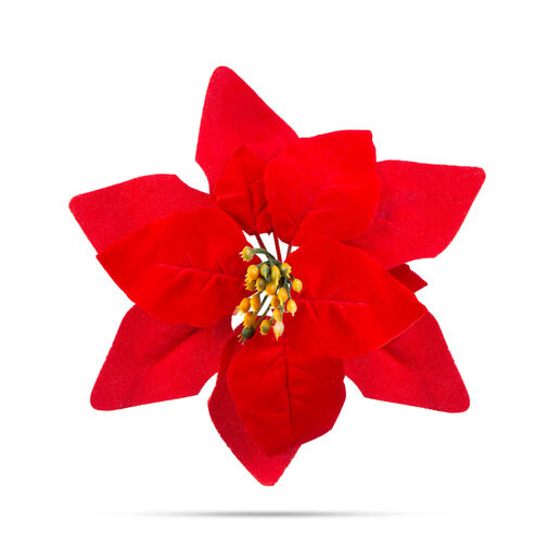 58691 • Karácsonyi mikulásvirág - csipeszes - 21 cm - piros