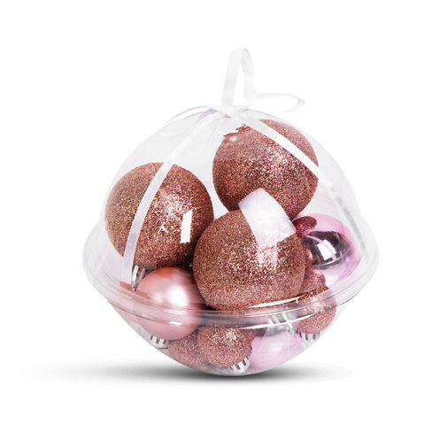 58786 • Karácsonyfadísz szett - gömbdísz - 3 - 6 cm - 16 db / szett