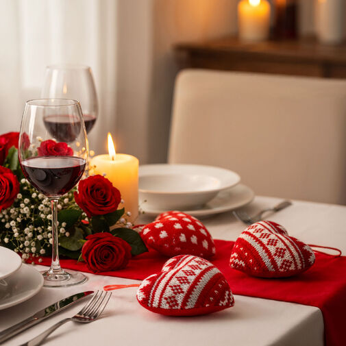 59508 • Mini textil dekoráció párna - szív - akasztóval - 12 x 5 x 11 cm - 5 féle