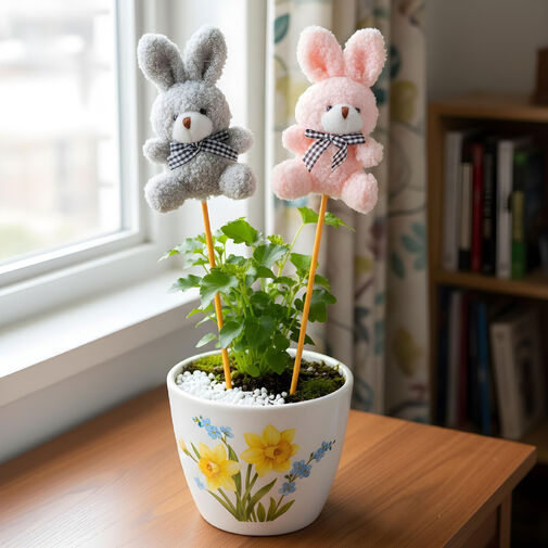 59509 • Leszúrható dekoráció - nyuszi - 50 x 12 cm - 4 féle