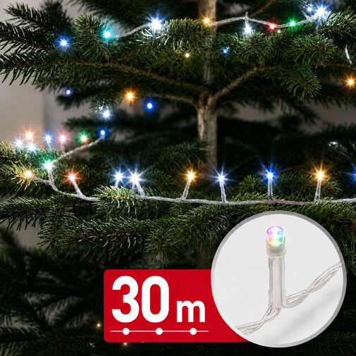 59769T • Fényfüzér - 30 m - színes - 600 LED - 220-240V - 6W - átlátszó kábel
