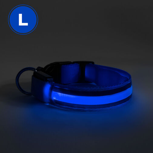 60029A • LED-es nyakörv - akkumulátoros - L méret - kék