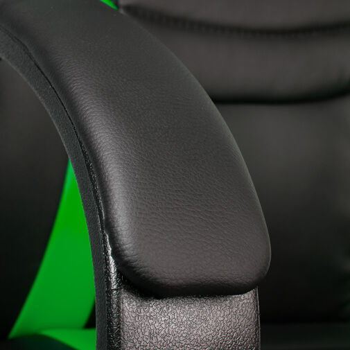 BMD1109GR • Gamer szék karfával - zöld - 71 x 53 cm / 53 x 52 cm