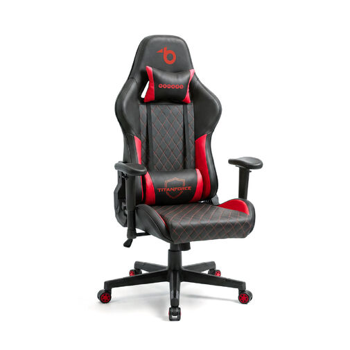 BMD1124RD • TItanForce gamer szék párnával - fekete/piros - 122 x 65 x 53 cm