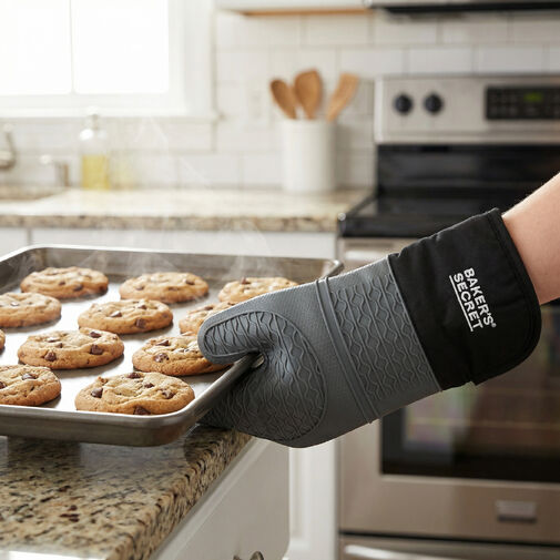BS40108 • Baker's Secret konyhai sütőkesztyű - szilikon - 38,5 cm - szürke